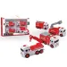 Sada 4 kusy montovatelných hasičských vozidel