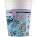 Sada 8 papírových kelímků Disney Stitch a Angel, 200 ml