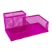 Spirit: Růžový kovový stolní organizér o rozměrech 205x103x98mm.