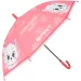 Spirit: Roztomilý malý růžový automatický deštník s kočkou 19" 66cm