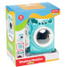 Tyrkysová pračka se zvukovými a světelnými efekty.