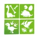 World of Dinosaur: Sada kříd na asfalt s šablonou dinosaurů