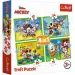 Mickey Mouse a jeho přátelé 4 v 1 puzzle - Trefl