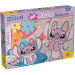 Stitch 2 v 1 108dílné puzzle a omalovánka 50x35 cm - Lisciani